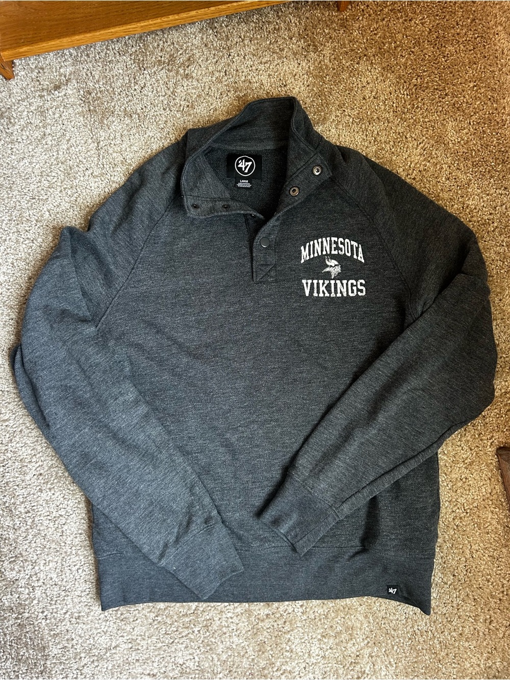 47 Brand Minnesota Vikings Snap-Quarter Pullover